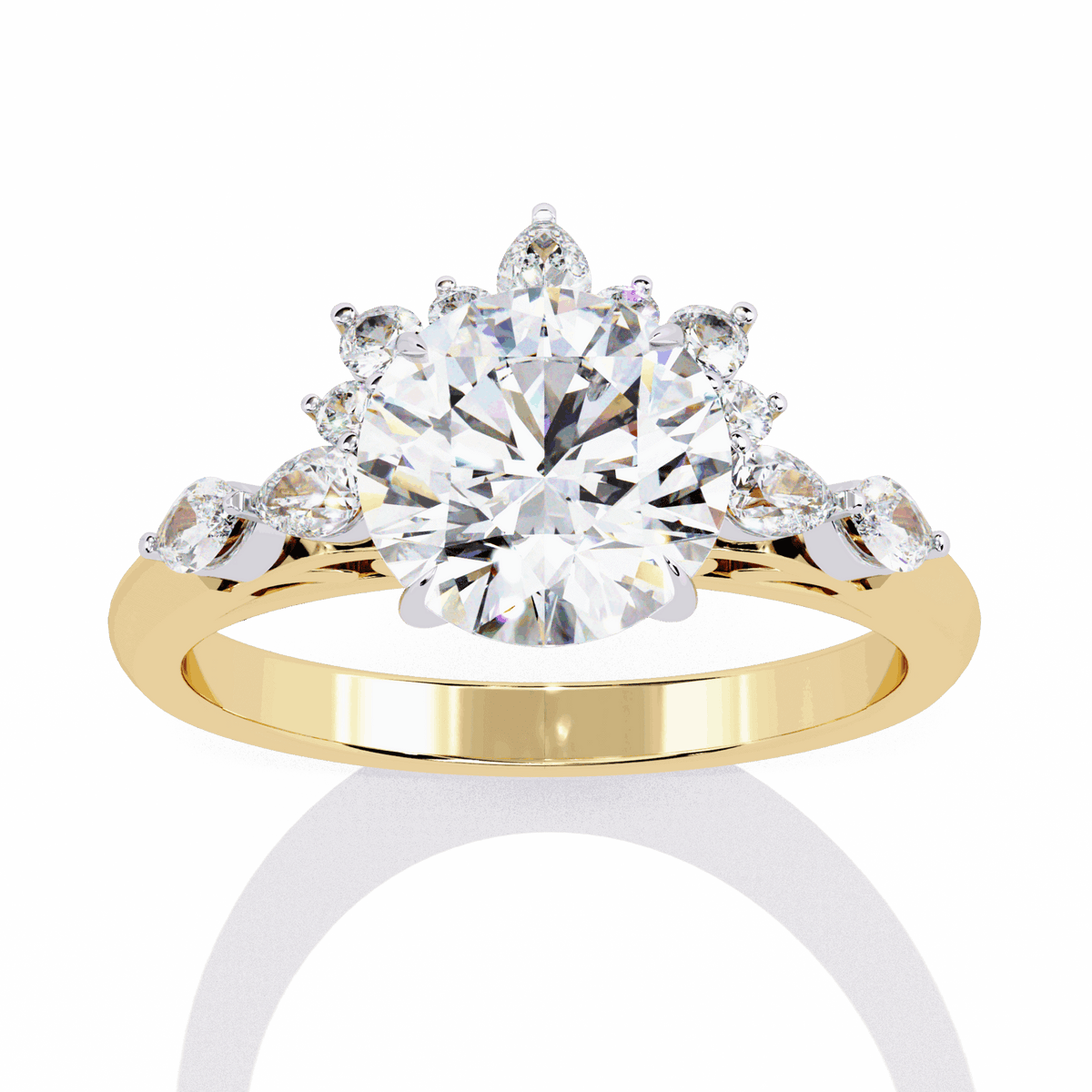 3.5 Carat Round Signature Wear Ring in Moissanite | House of Estara
