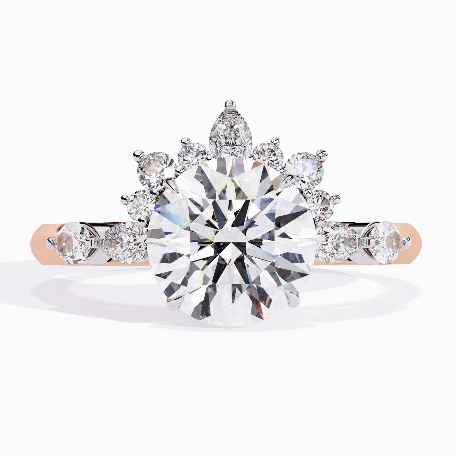3.5 Carat Round Signature Wear Ring in Moissanite | House of Estara