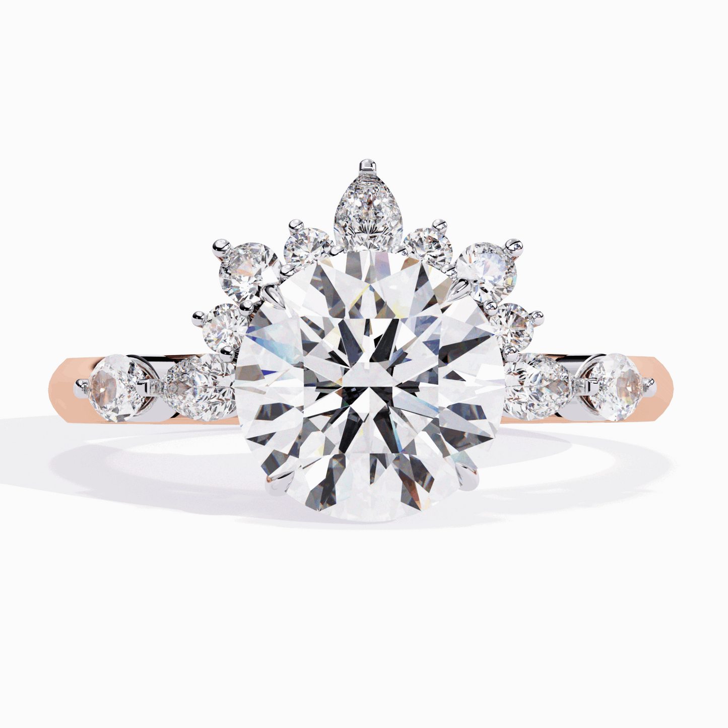 3.5 Carat Round Signature Wear Ring in Moissanite | House of Estara