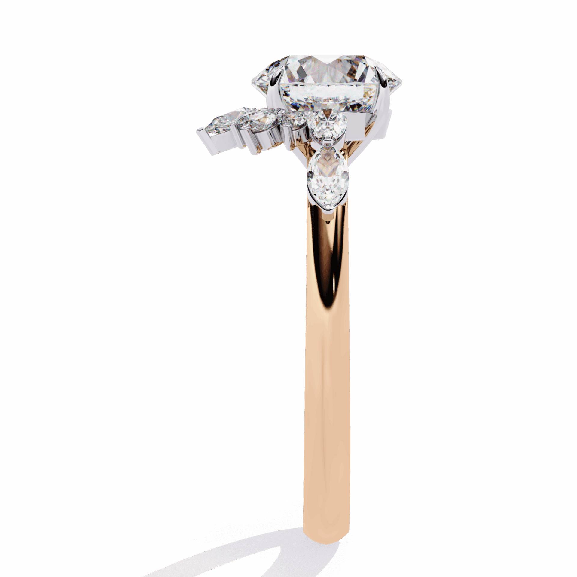3.5 Carat Round Signature Wear Ring in Moissanite | House of Estara
