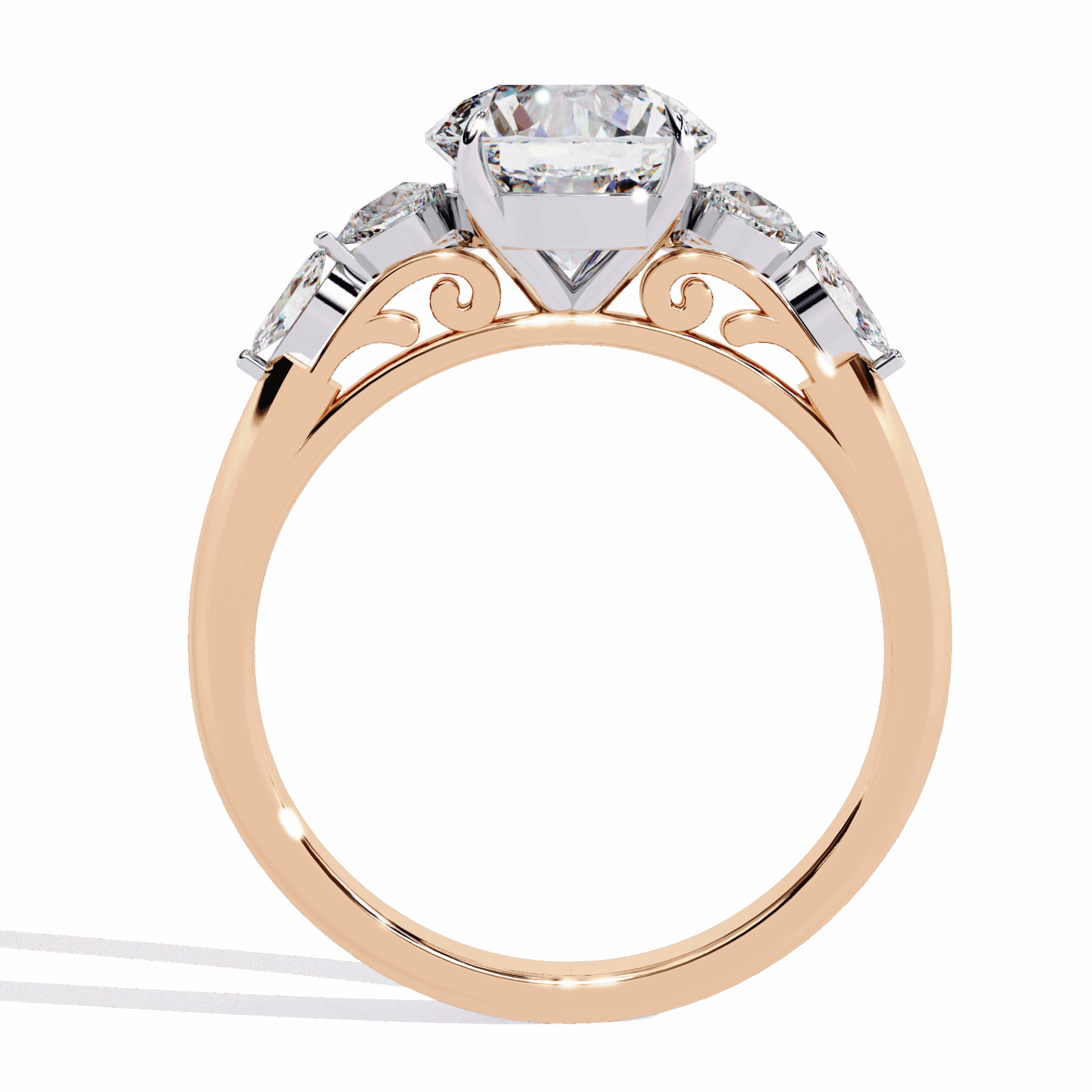 3.5 Carat Round Signature Wear Ring in Moissanite | House of Estara