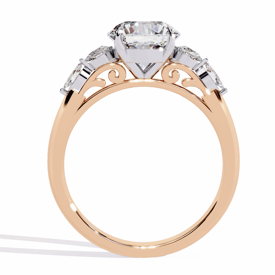 3.5 Carat Round Signature Wear Ring in Moissanite | House of Estara
