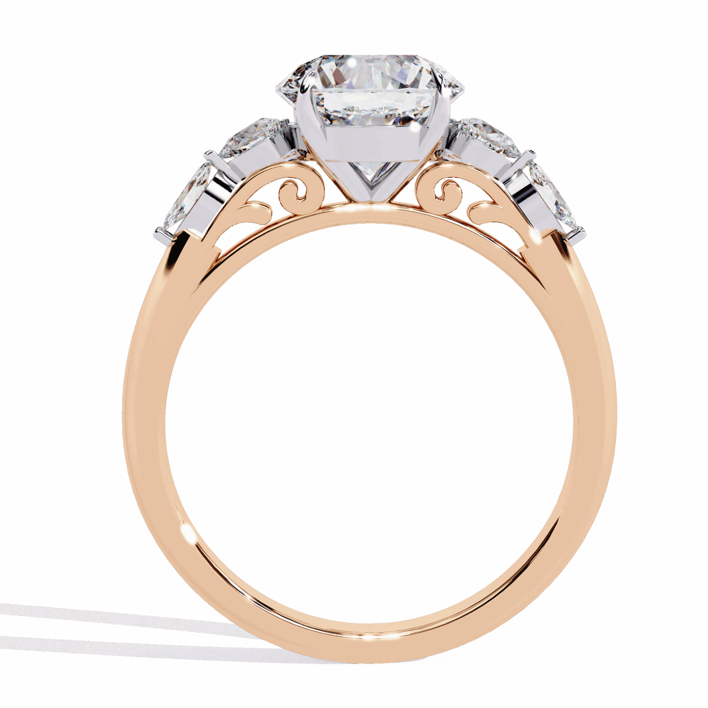 3.5 Carat Round Signature Wear Ring in Moissanite | House of Estara