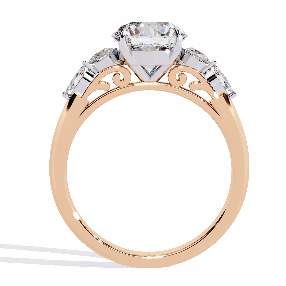 3.5 Carat Round Signature Wear Ring in Moissanite | House of Estara