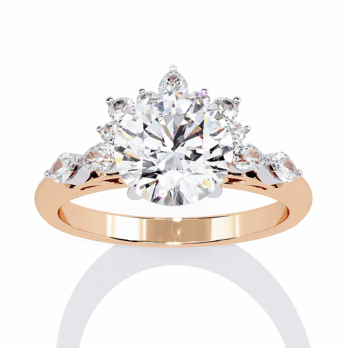 3.5 Carat Round Signature Wear Ring in Moissanite | House of Estara