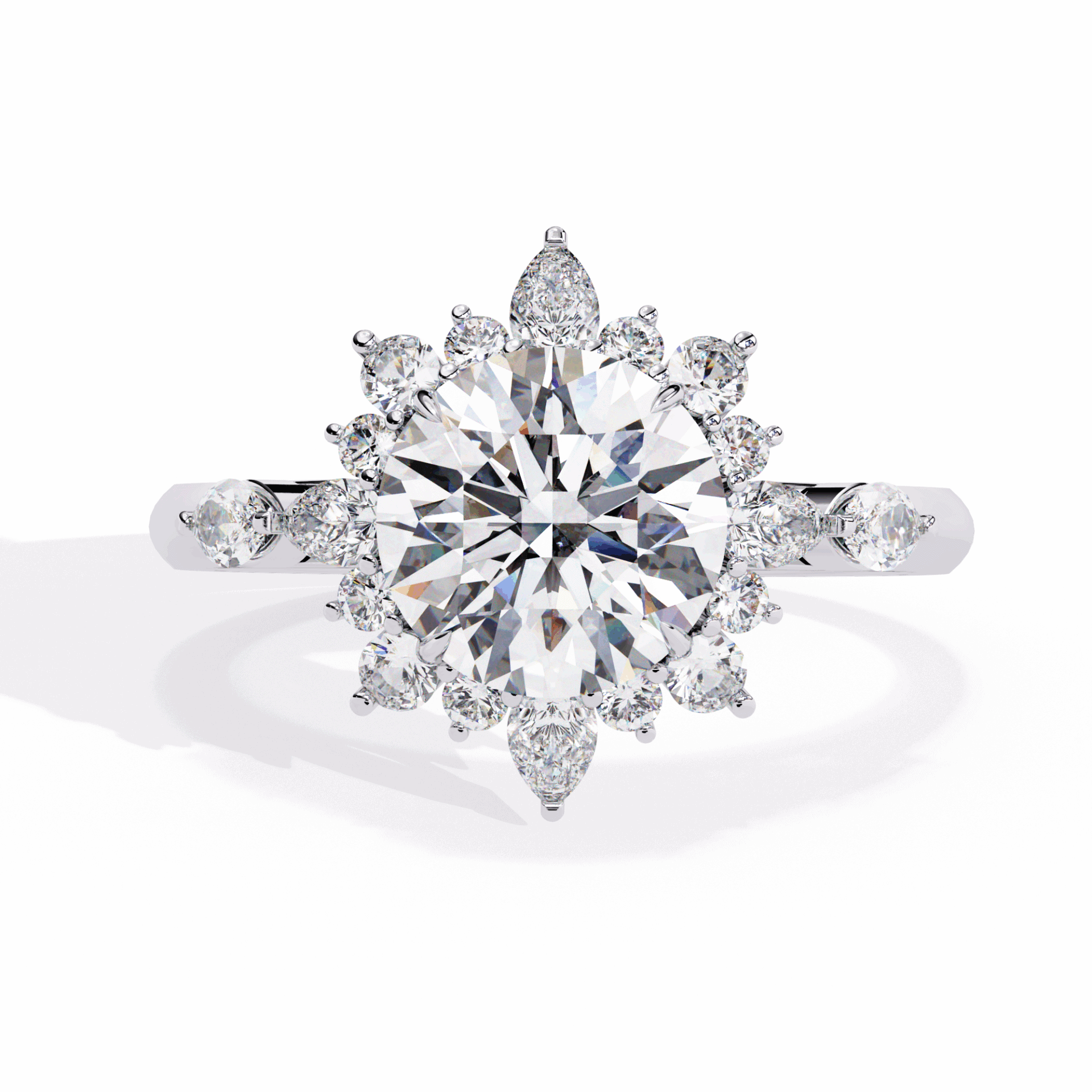 2 Carat Round Signature Wear Ring in Moissanite | House of Estara