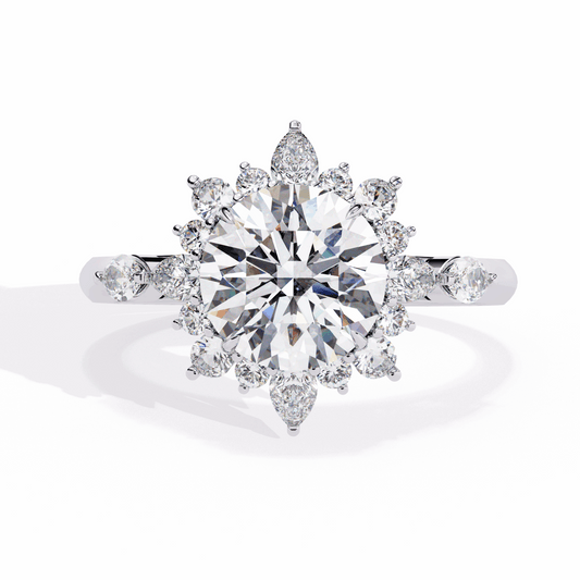 2 Carat Round Signature Wear Ring in Moissanite | House of Estara