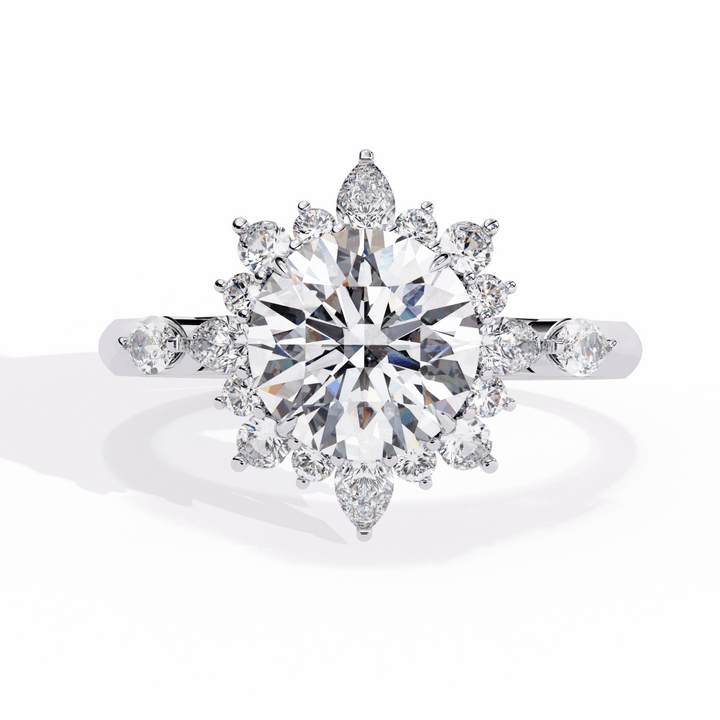 2 Carat Round Signature Wear Ring in Moissanite | House of Estara