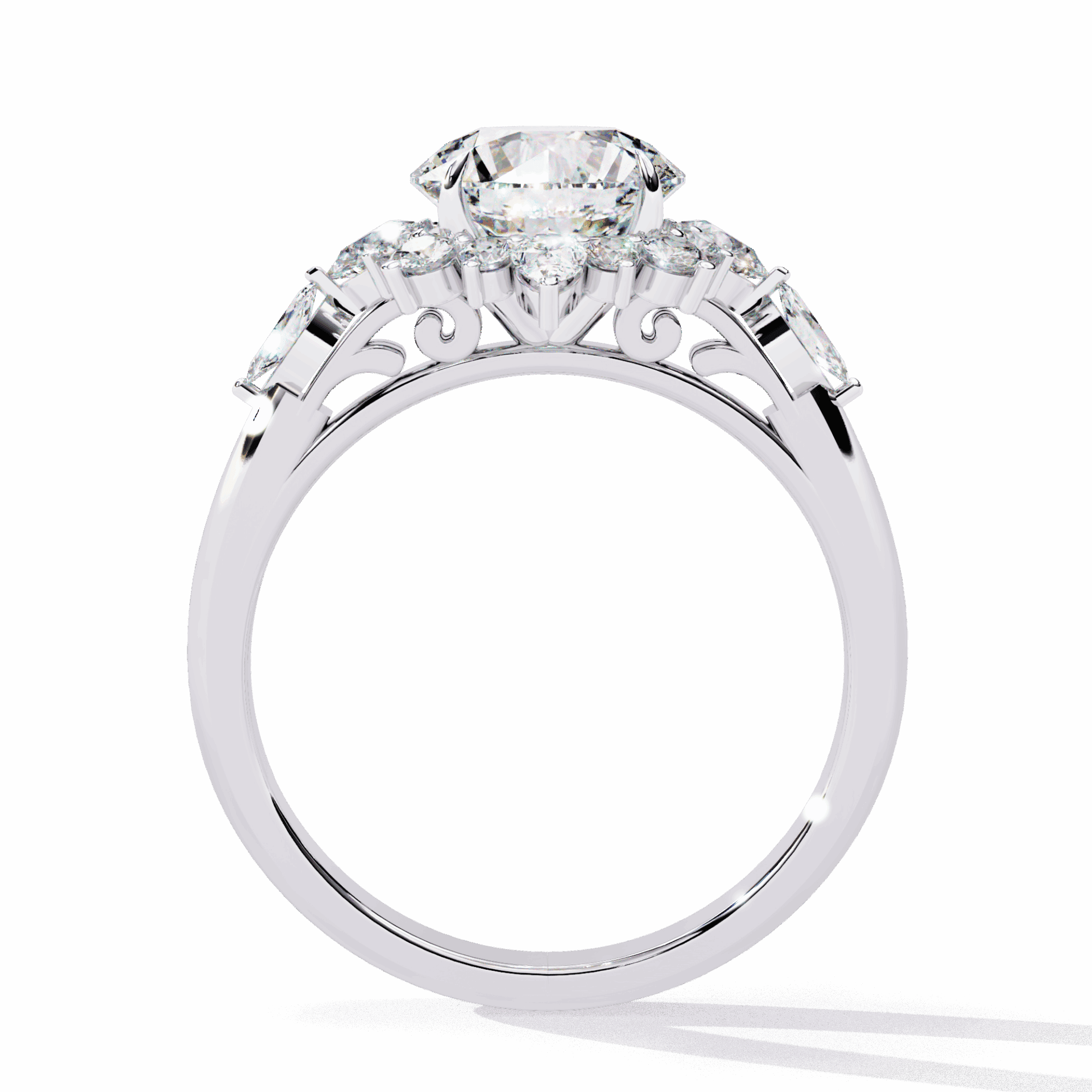 2 Carat Round Signature Wear Ring in Moissanite | House of Estara