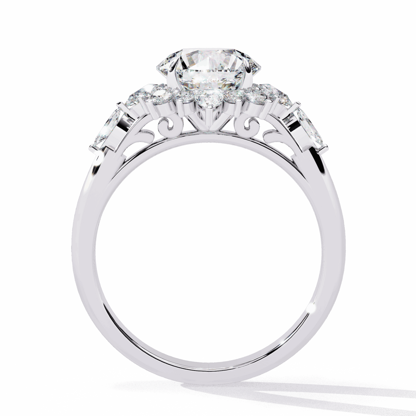 2 Carat Round Signature Wear Ring in Moissanite | House of Estara