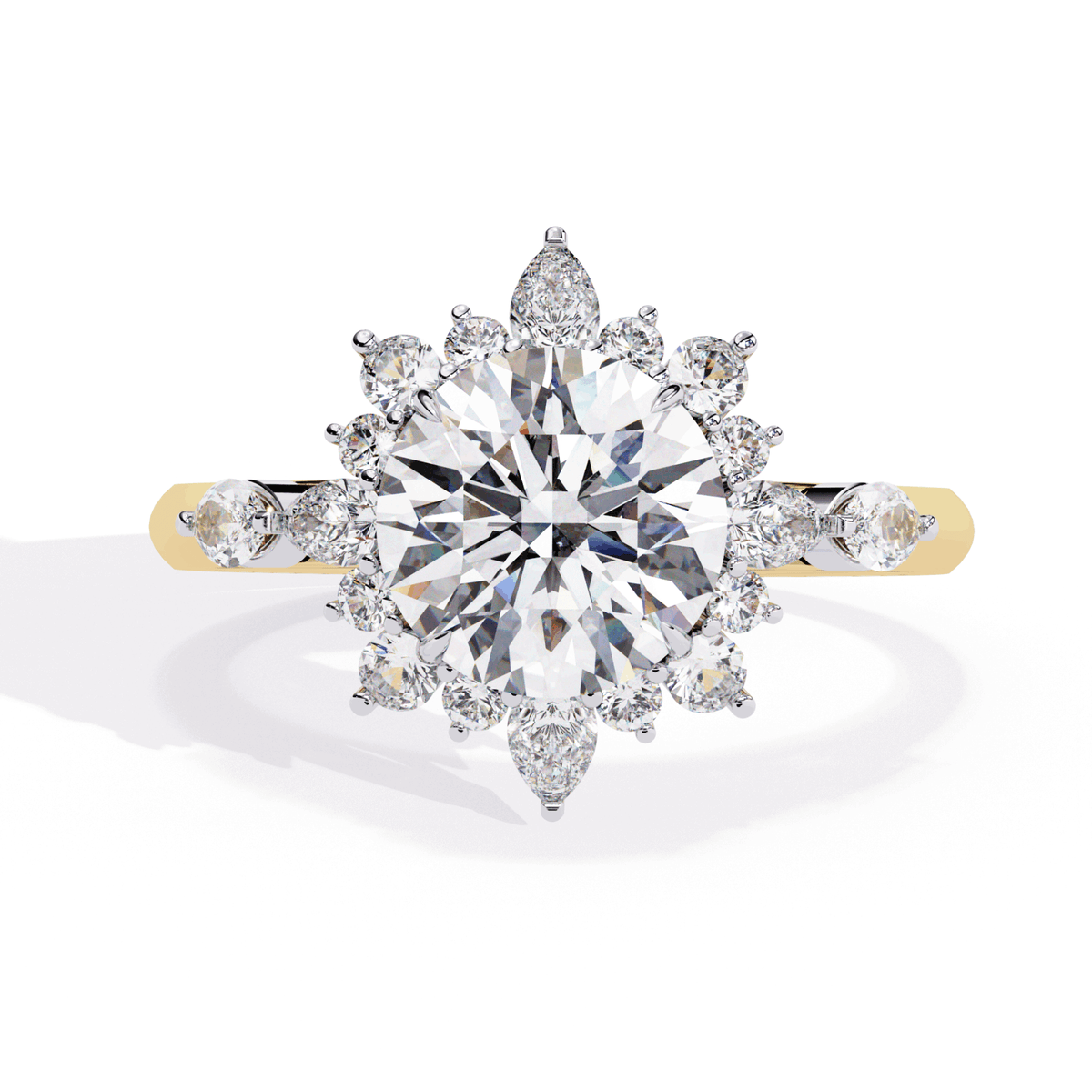 2 Carat Round Signature Wear Ring in Moissanite | House of Estara