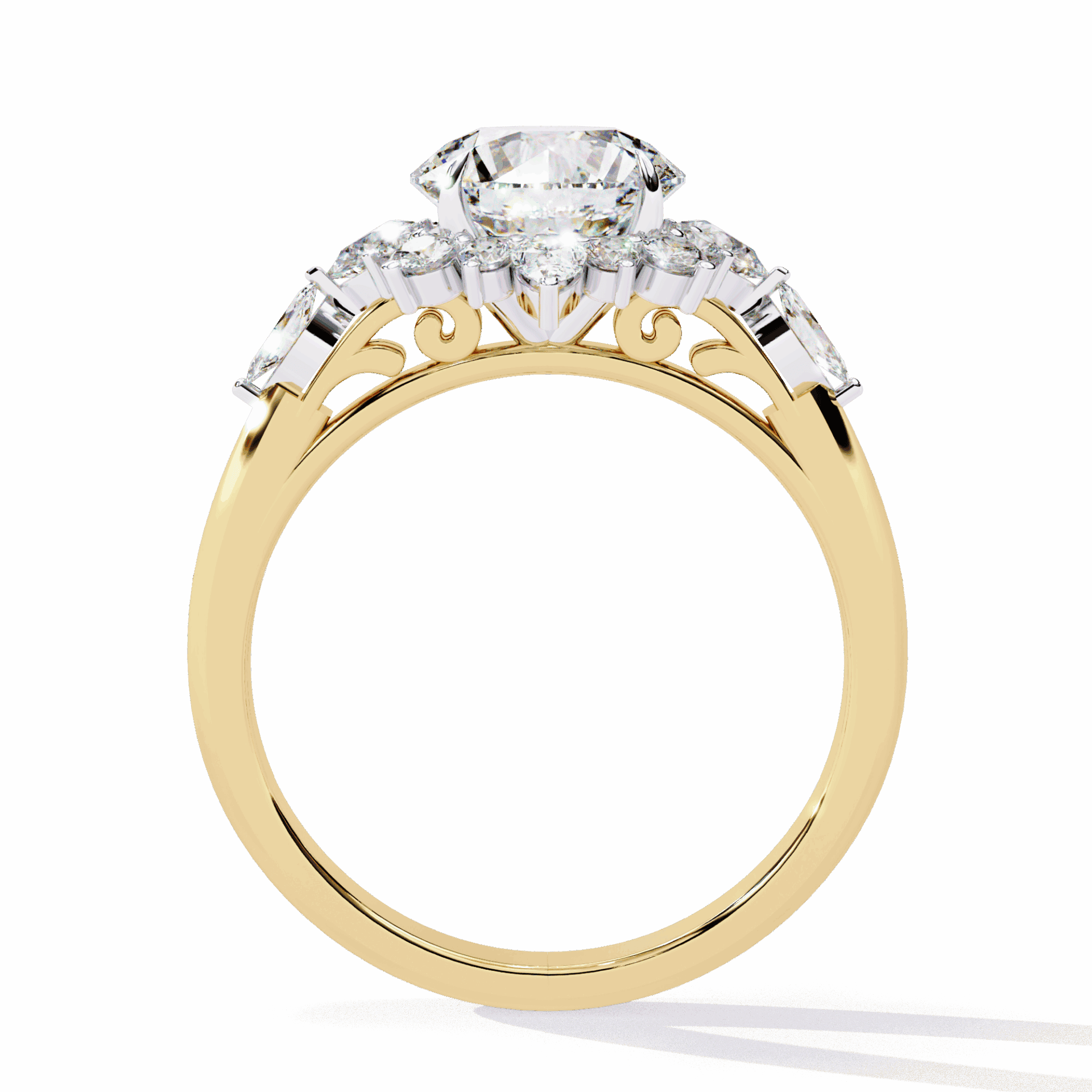 2 Carat Round Signature Wear Ring in Moissanite | House of Estara