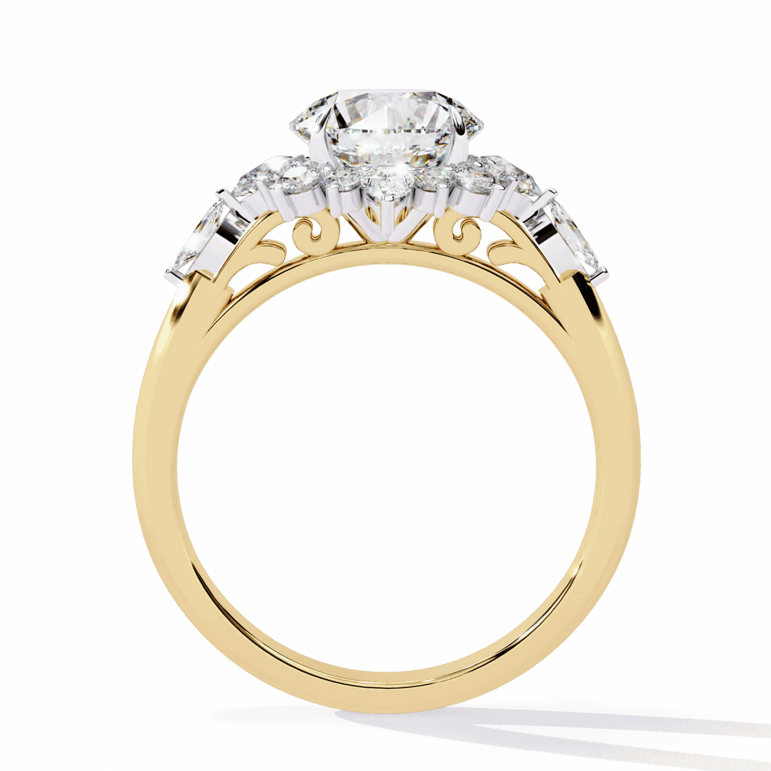 2 Carat Round Signature Wear Ring in Moissanite | House of Estara