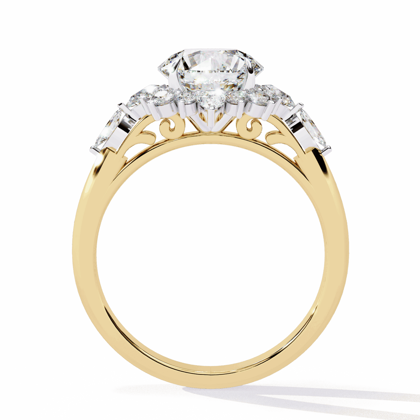 2 Carat Round Signature Wear Ring in Moissanite | House of Estara