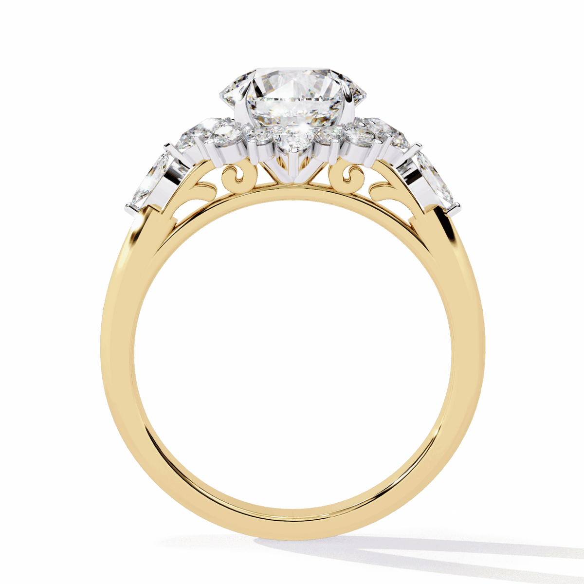 2 Carat Round Signature Wear Ring in Moissanite | House of Estara
