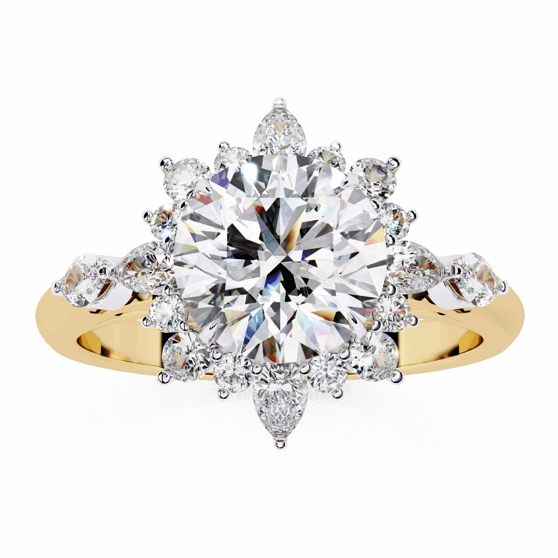 2 Carat Round Signature Wear Ring in Moissanite | House of Estara