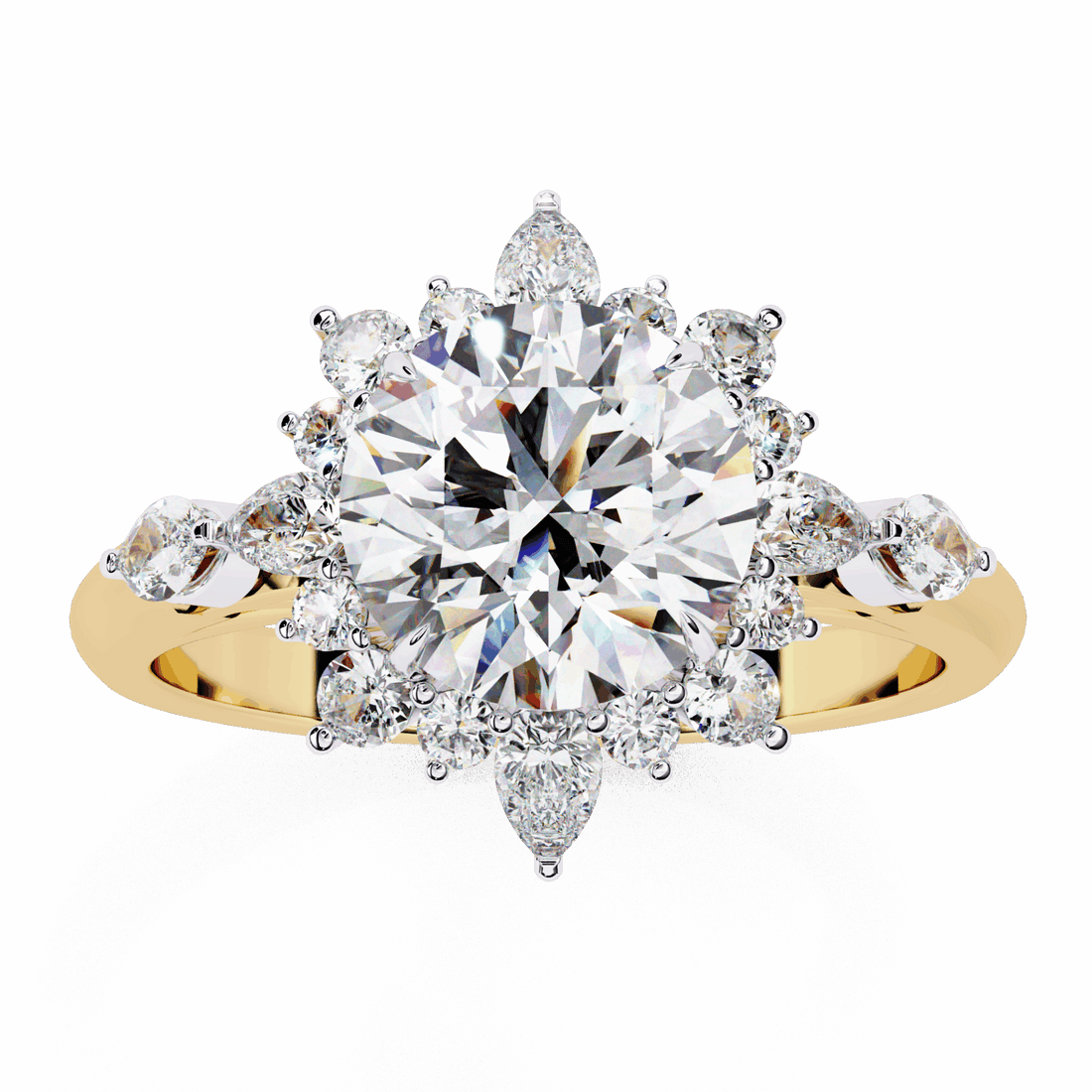 2 Carat Round Signature Wear Ring in Moissanite | House of Estara