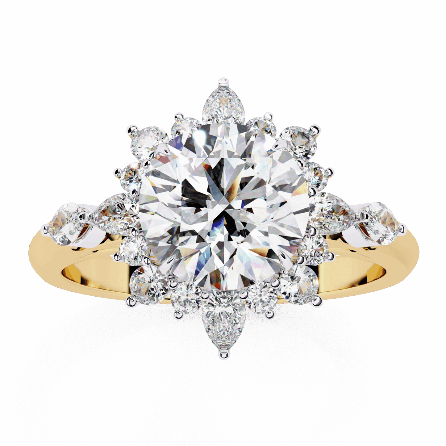 2 Carat Round Signature Wear Ring in Moissanite | House of Estara