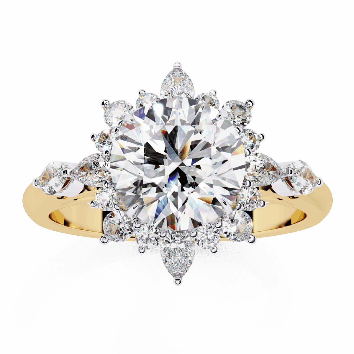 2 Carat Round Signature Wear Ring in Moissanite | House of Estara