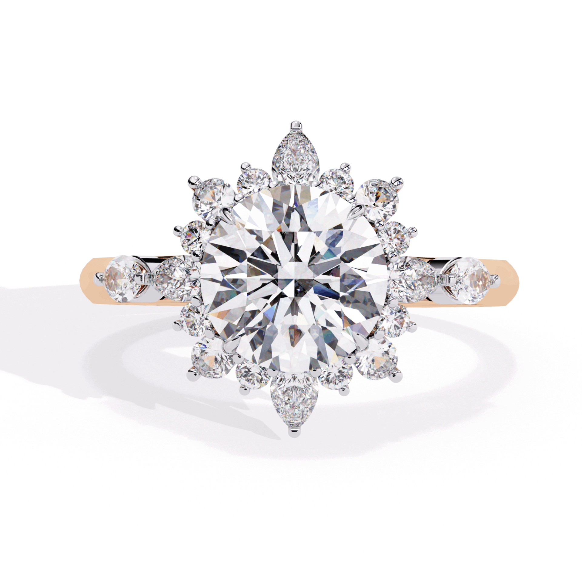 2 Carat Round Signature Wear Ring in Moissanite | House of Estara
