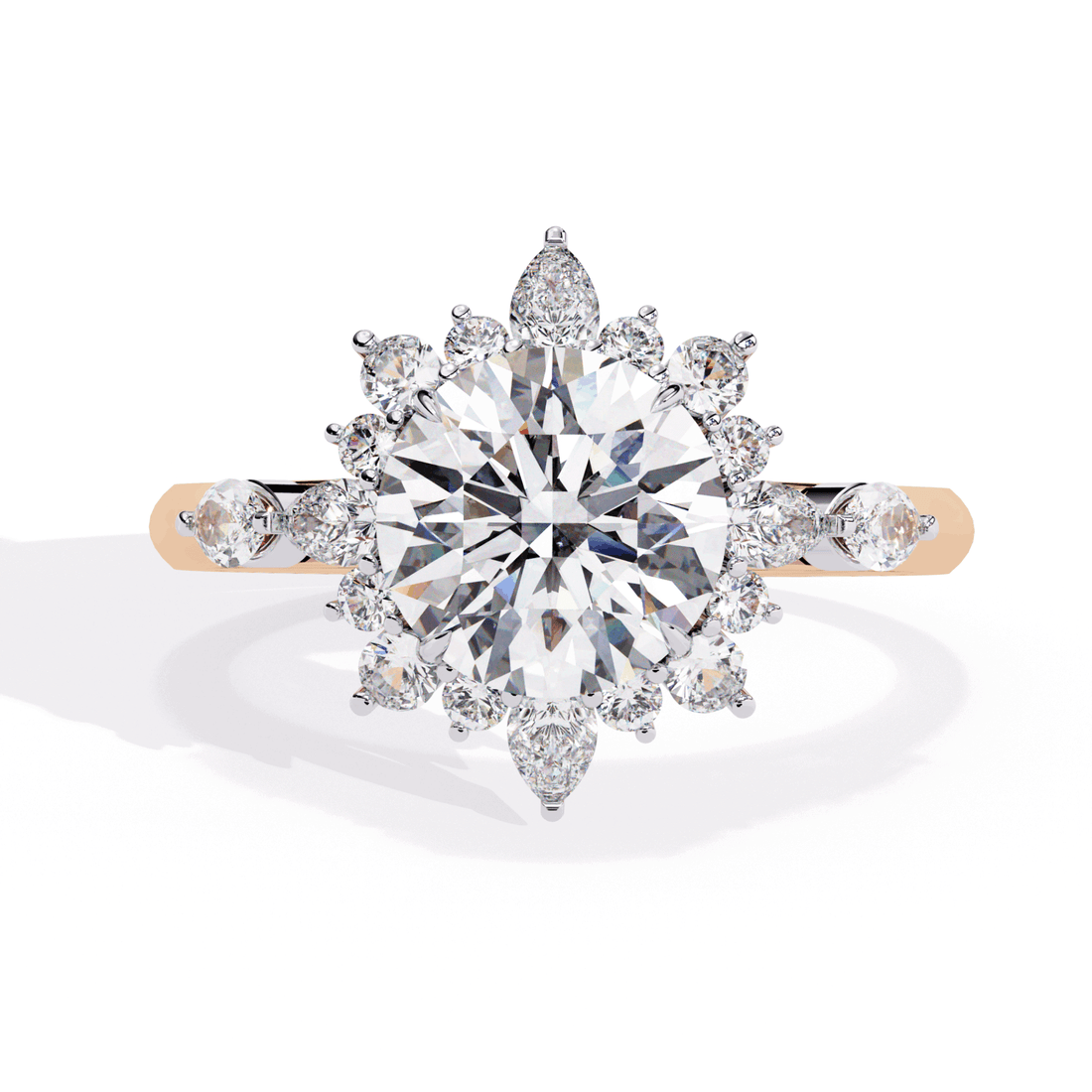 2 Carat Round Signature Wear Ring in Moissanite | House of Estara