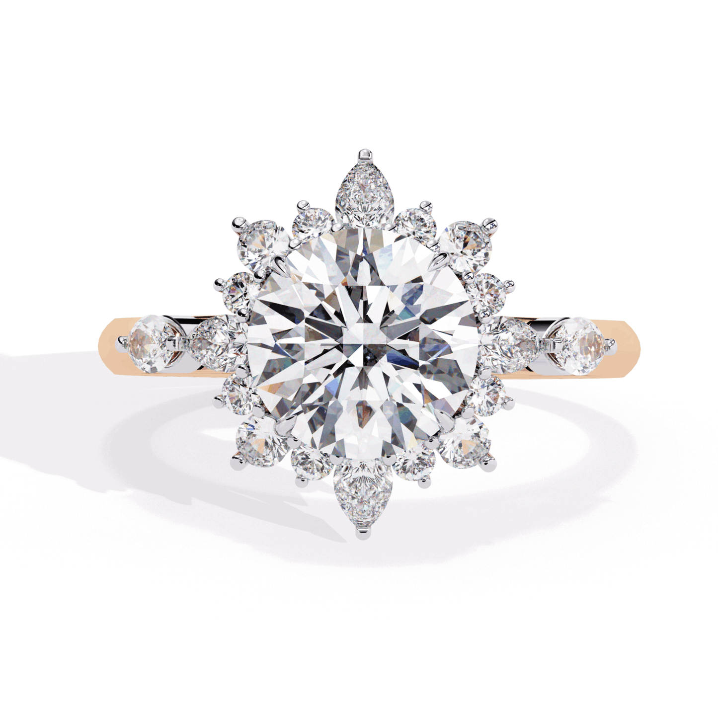 2 Carat Round Signature Wear Ring in Moissanite | House of Estara