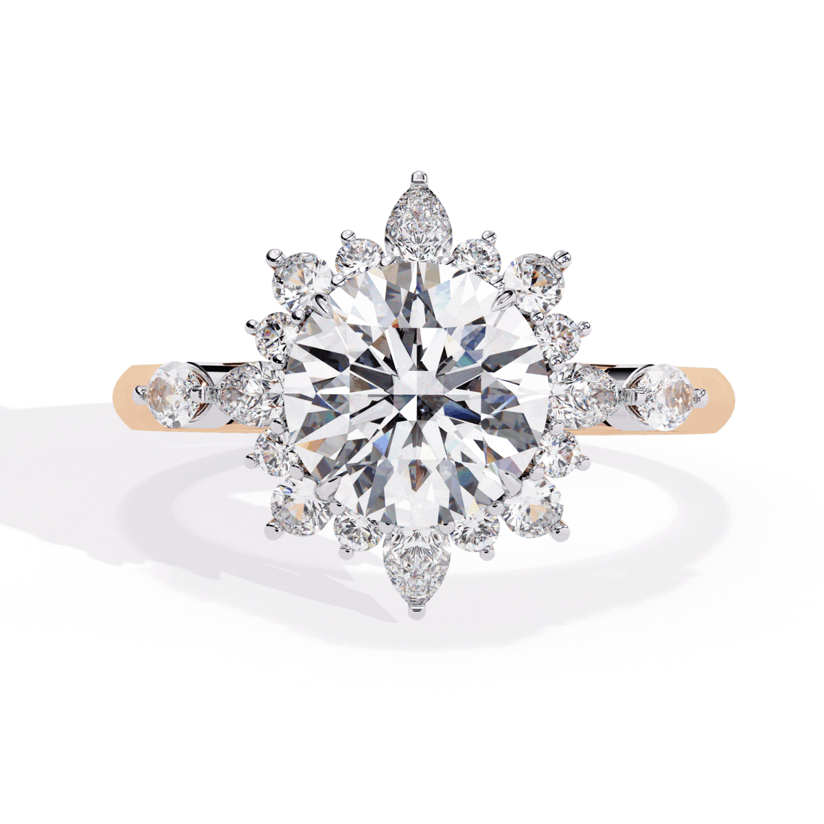 2 Carat Round Signature Wear Ring in Moissanite | House of Estara
