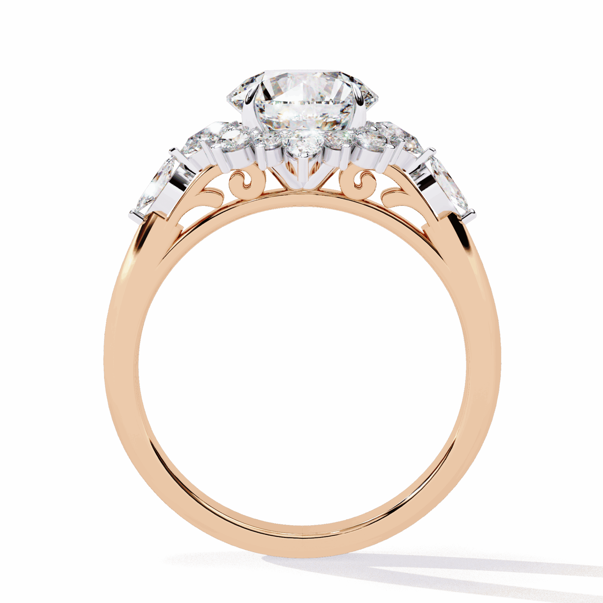 2 Carat Round Signature Wear Ring in Moissanite | House of Estara