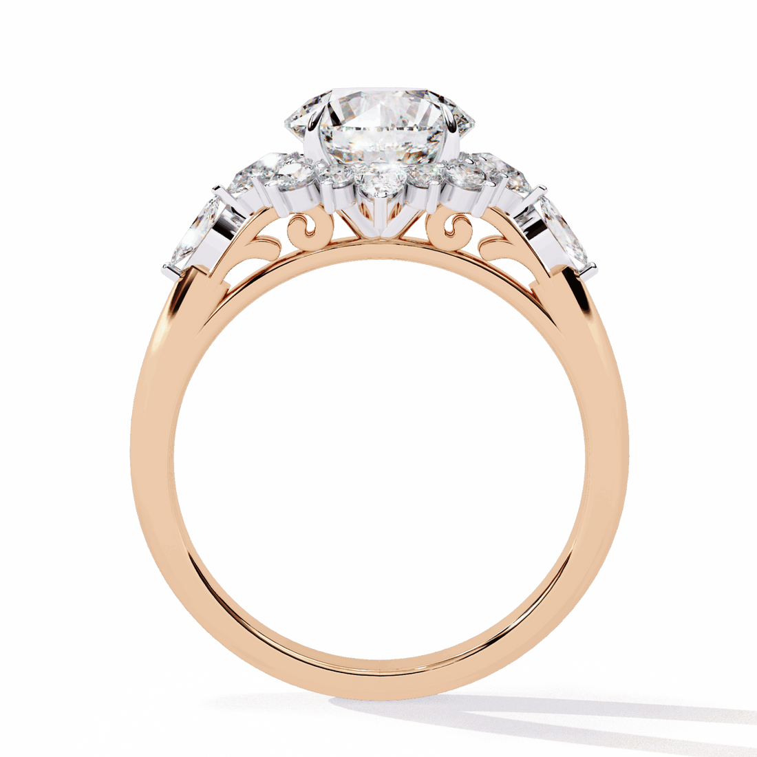 2 Carat Round Signature Wear Ring in Moissanite | House of Estara