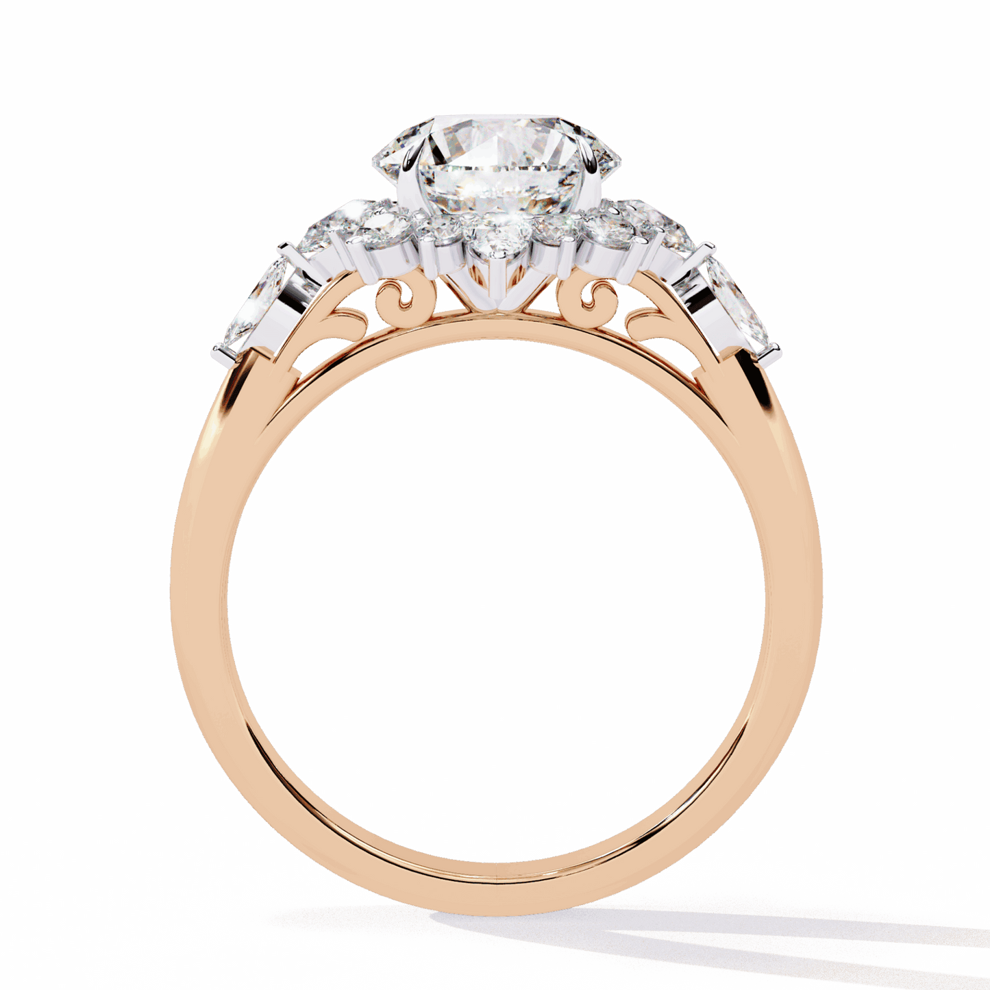 2 Carat Round Signature Wear Ring in Moissanite | House of Estara