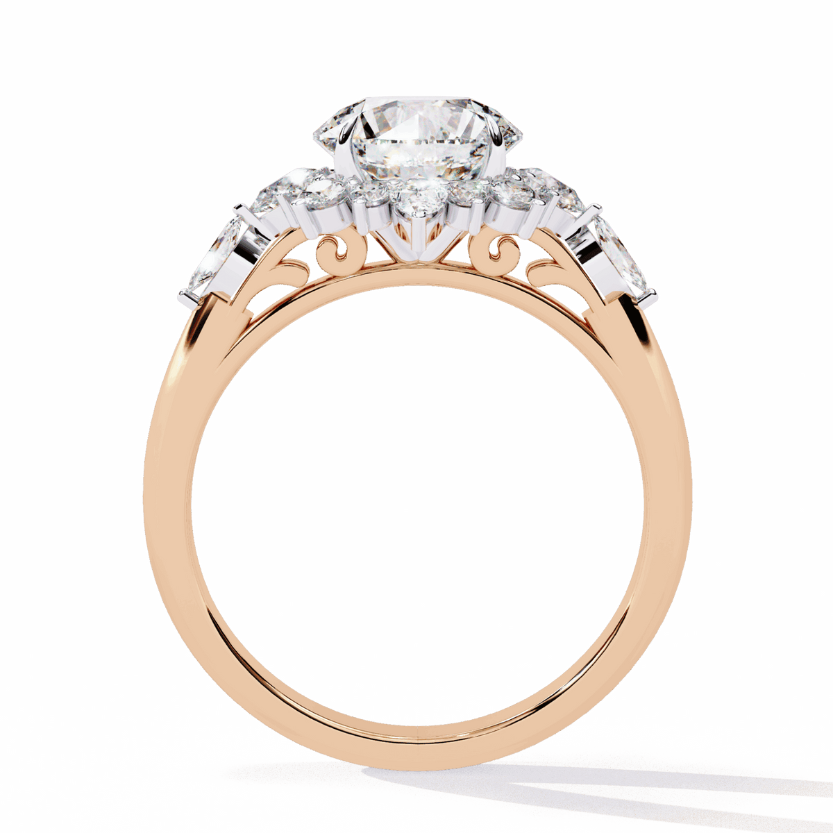 2 Carat Round Signature Wear Ring in Moissanite | House of Estara