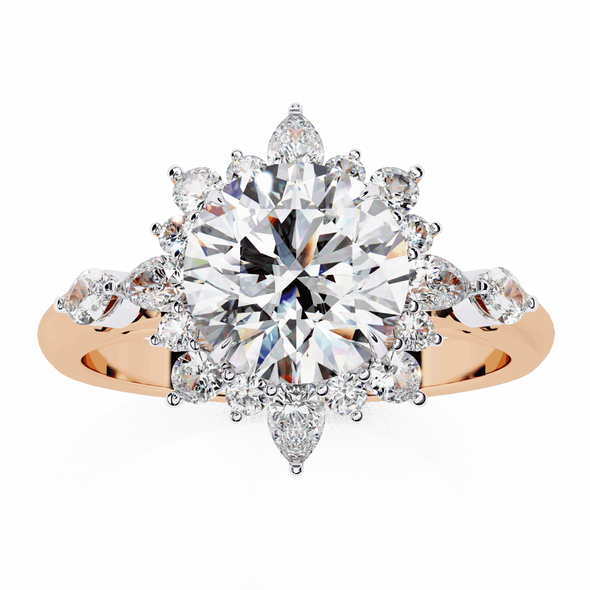 2 Carat Round Signature Wear Ring in Moissanite | House of Estara