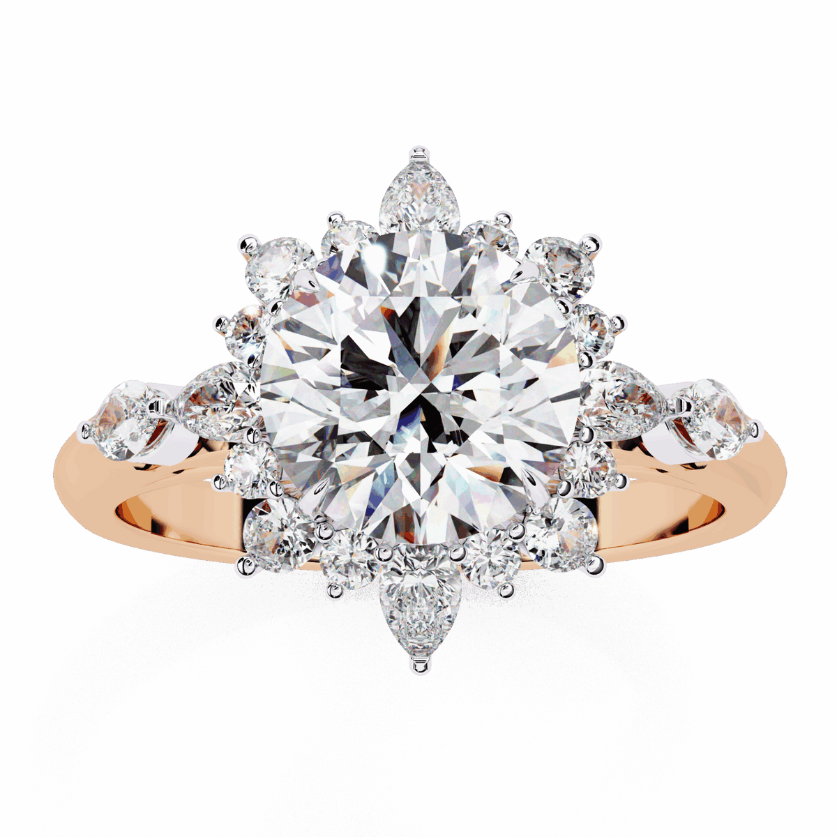 2 Carat Round Signature Wear Ring in Moissanite | House of Estara