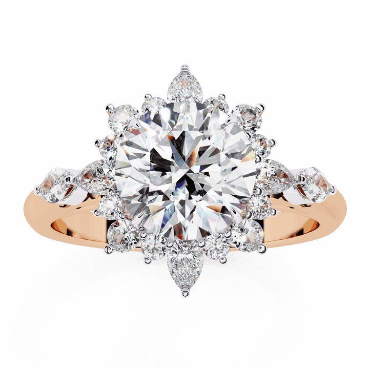 2 Carat Round Signature Wear Ring in Moissanite | House of Estara