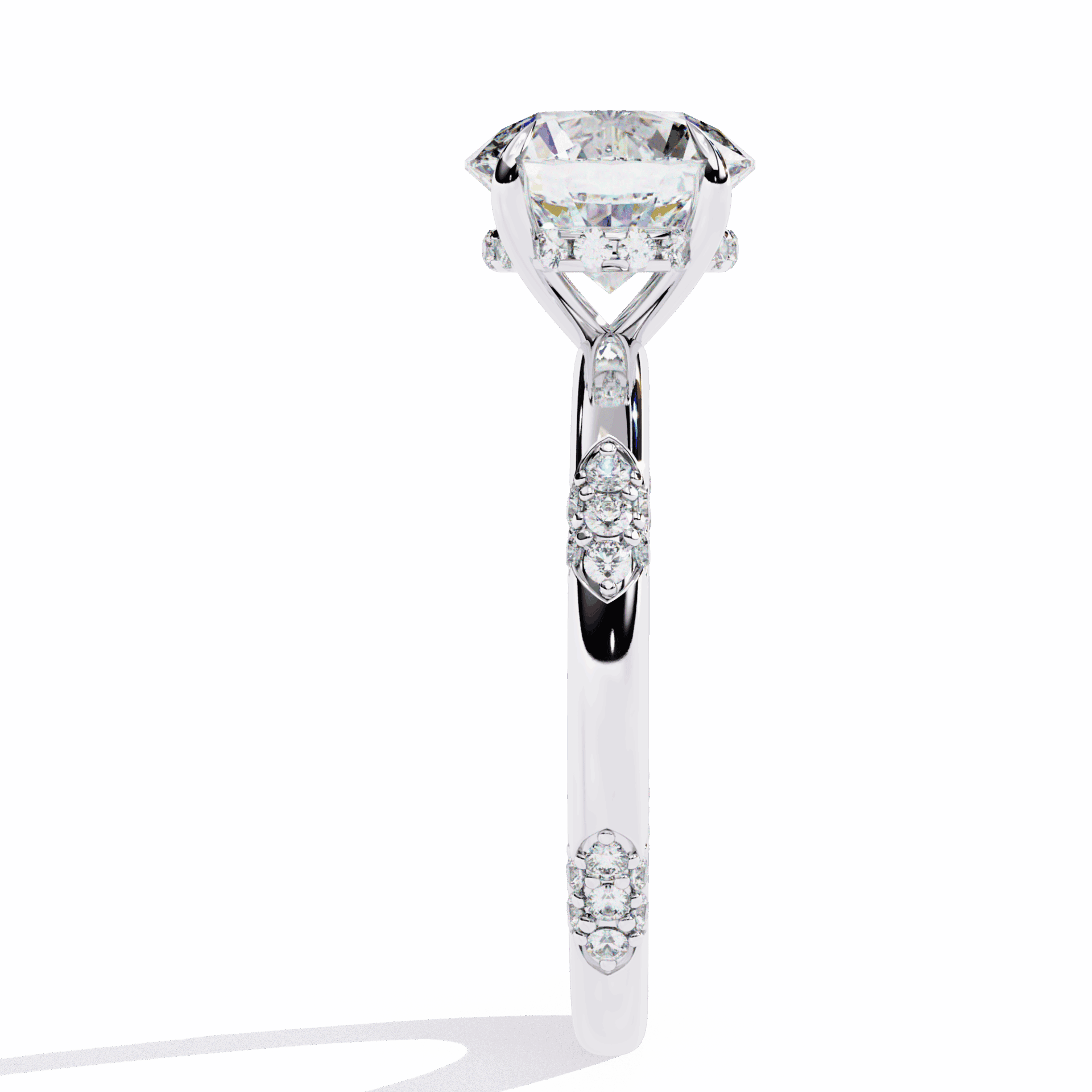 2.75 Carat Round Halo Solitaire Ring in Moissanite | House of Estara
