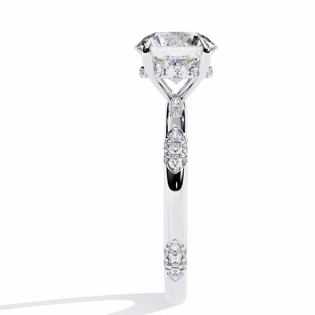 2.75 Carat Round Halo Solitaire Ring in Moissanite | House of Estara