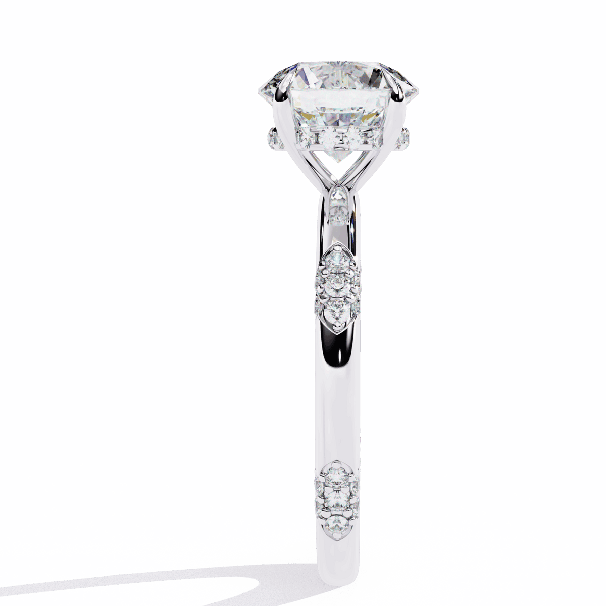 2.75 Carat Round Halo Solitaire Ring in Moissanite | House of Estara