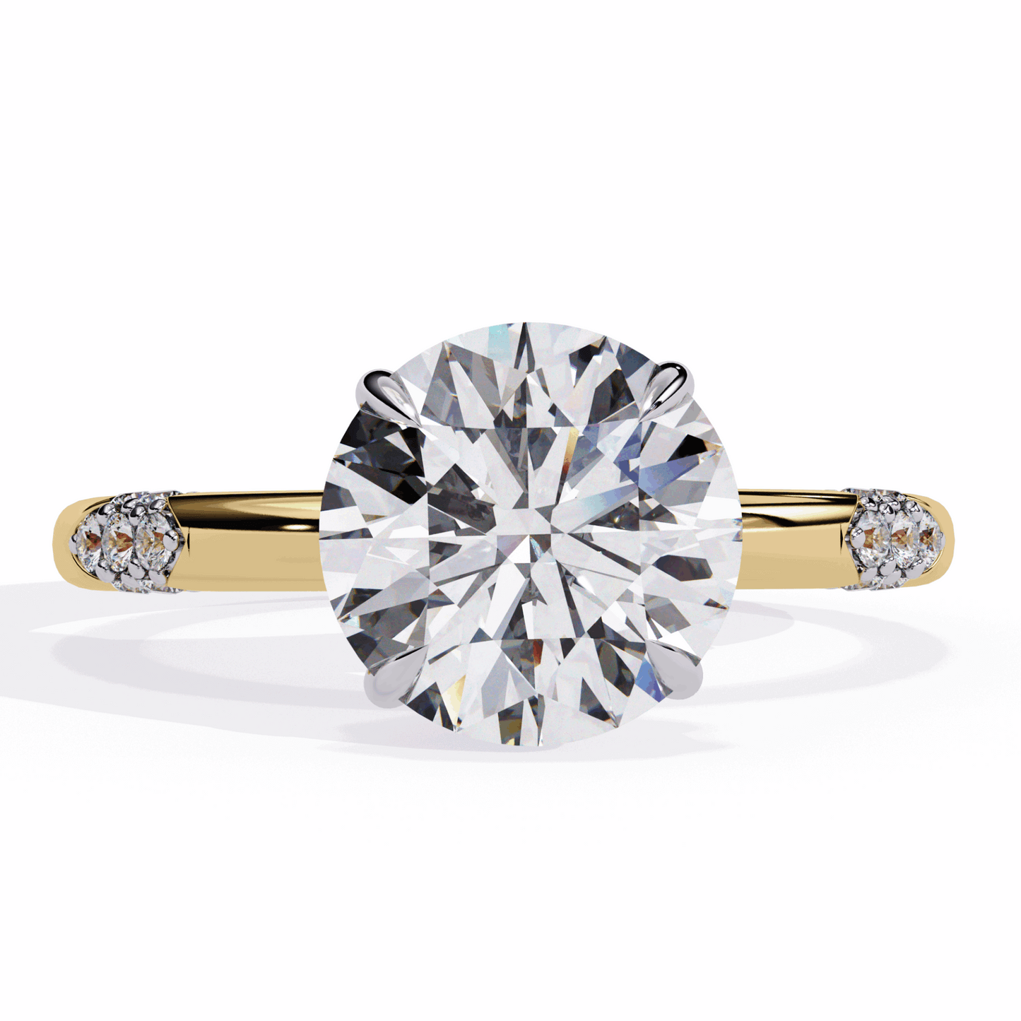 2.75 Carat Round Halo Solitaire Ring in Moissanite | House of Estara