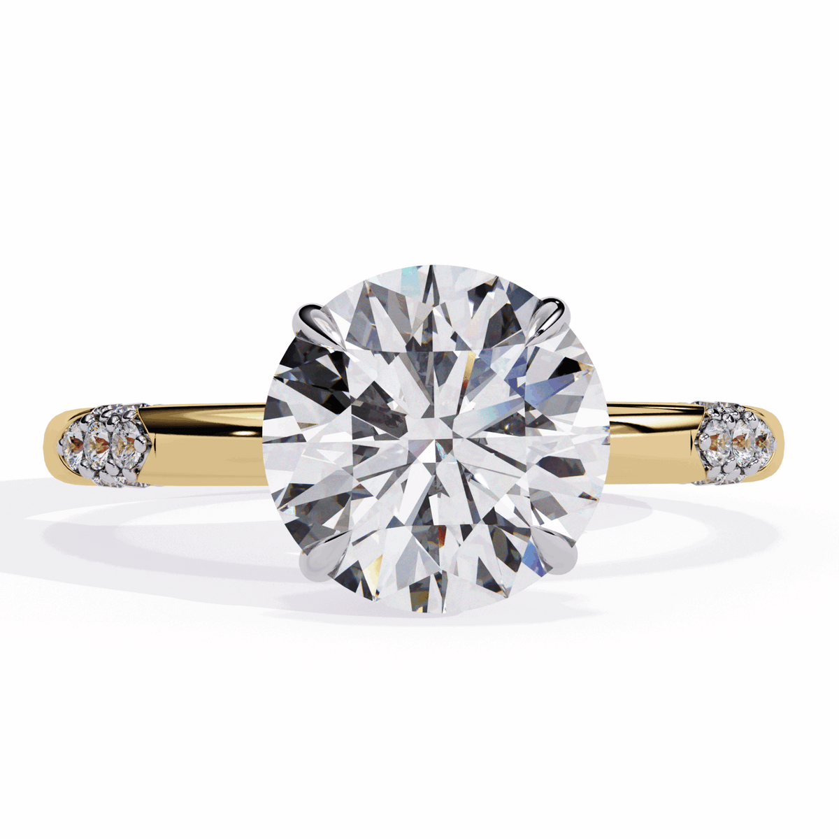 2.75 Carat Round Halo Solitaire Ring in Moissanite | House of Estara