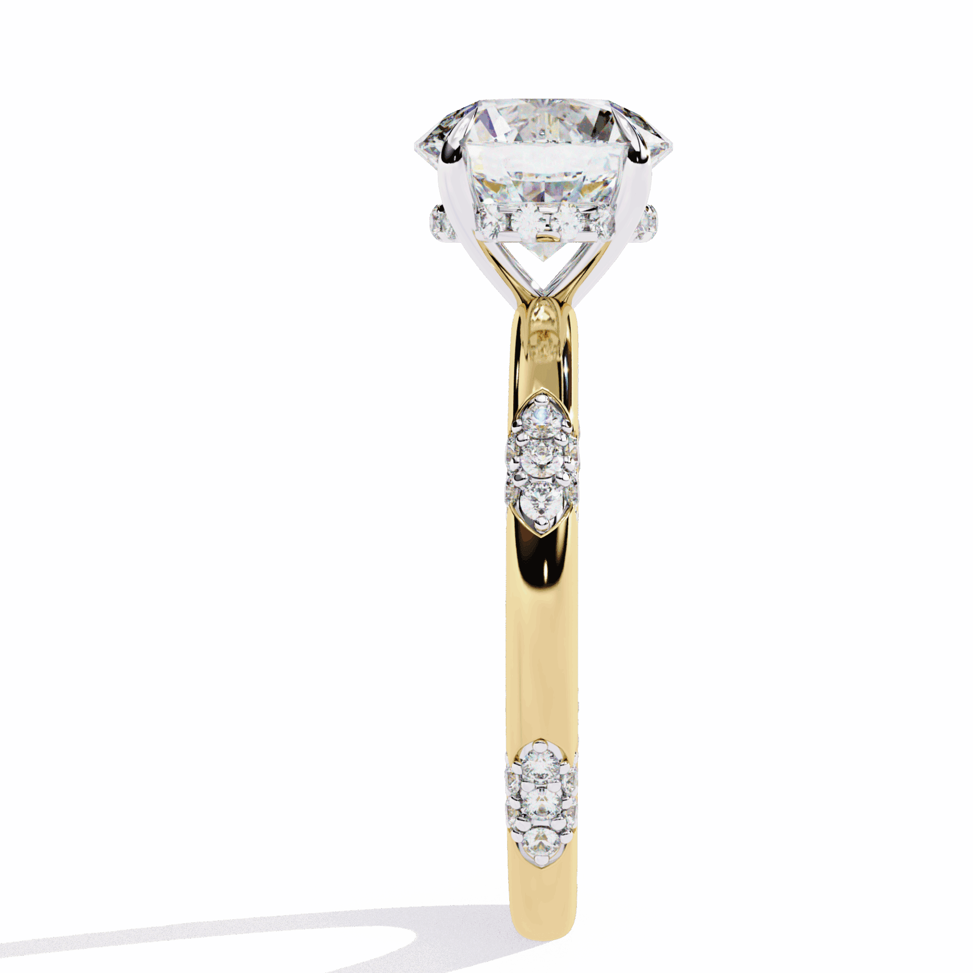 2.75 Carat Round Halo Solitaire Ring in Moissanite | House of Estara