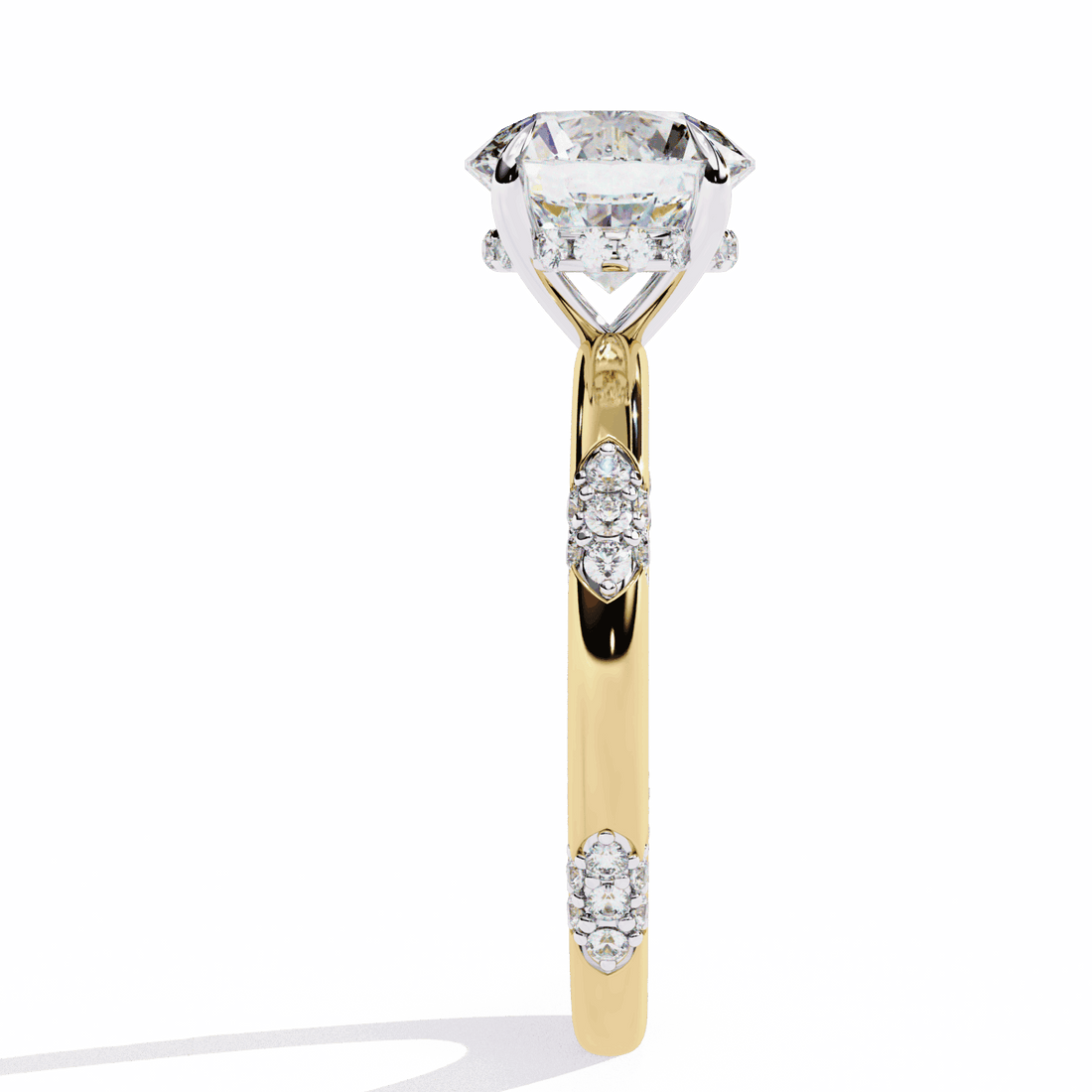 2.75 Carat Round Halo Solitaire Ring in Moissanite | House of Estara