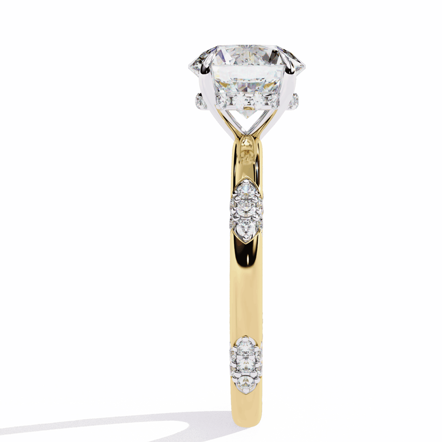2.75 Carat Round Halo Solitaire Ring in Moissanite | House of Estara