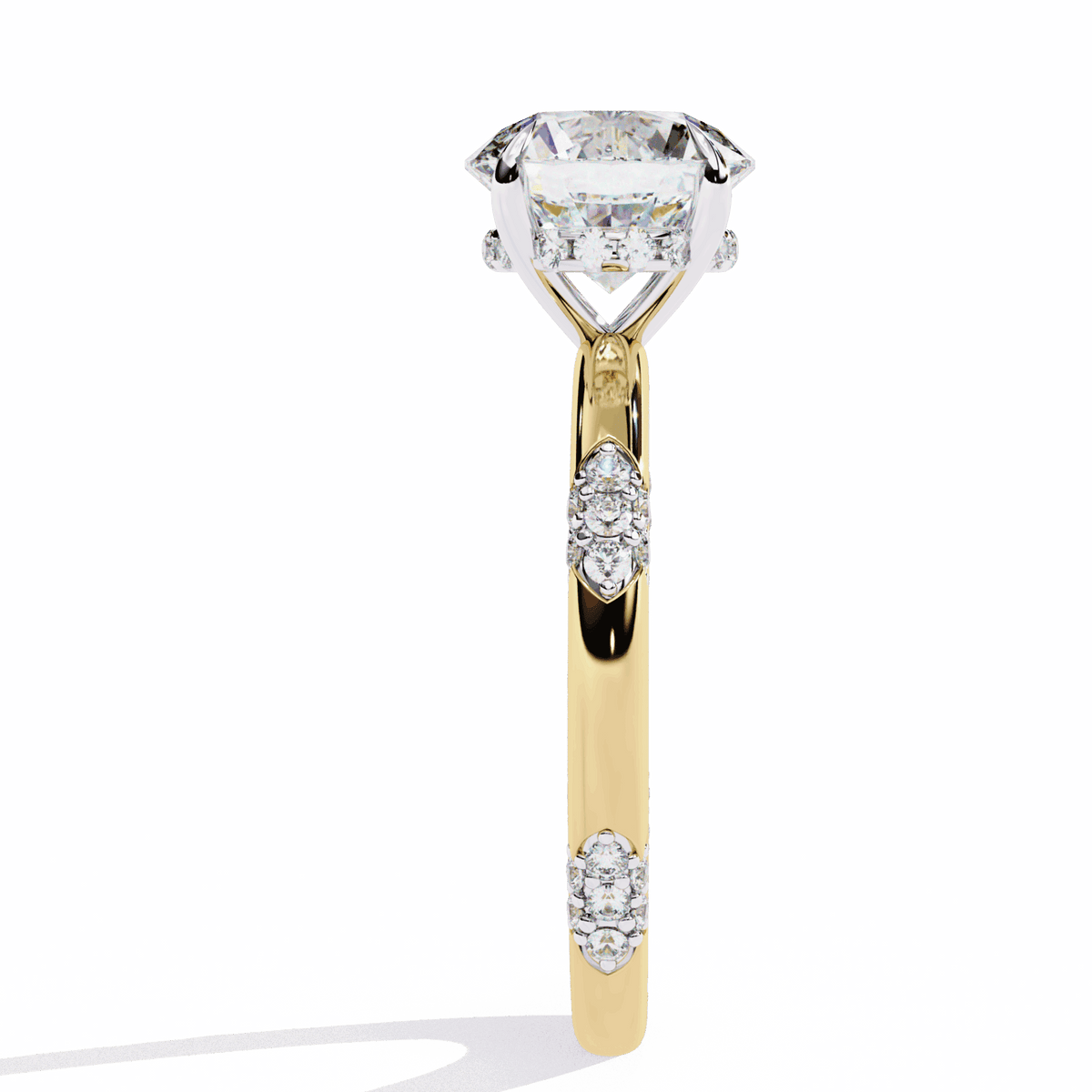 2.75 Carat Round Halo Solitaire Ring in Moissanite | House of Estara