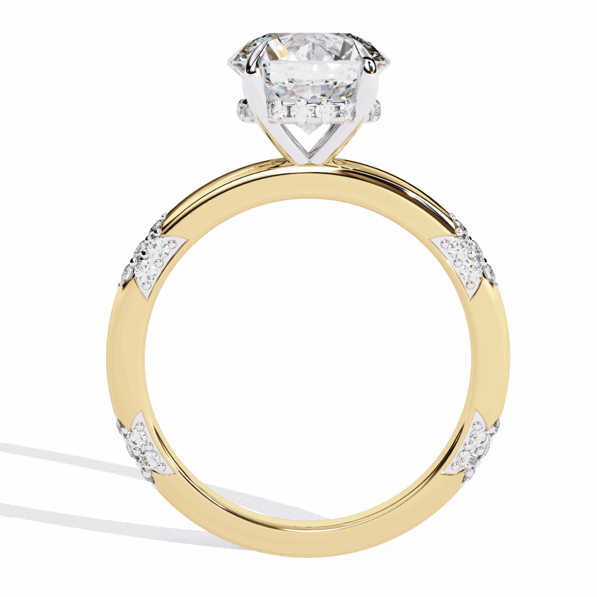 2.75 Carat Round Halo Solitaire Ring in Moissanite | House of Estara