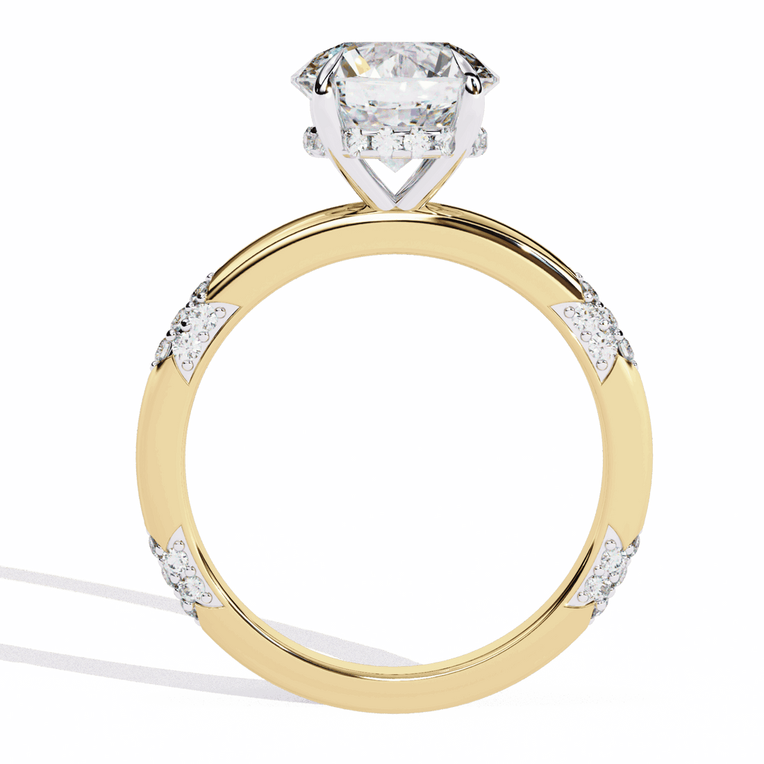 2.75 Carat Round Halo Solitaire Ring in Moissanite | House of Estara