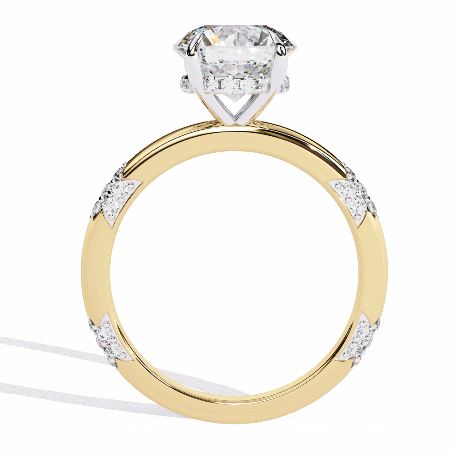 2.75 Carat Round Halo Solitaire Ring in Moissanite | House of Estara