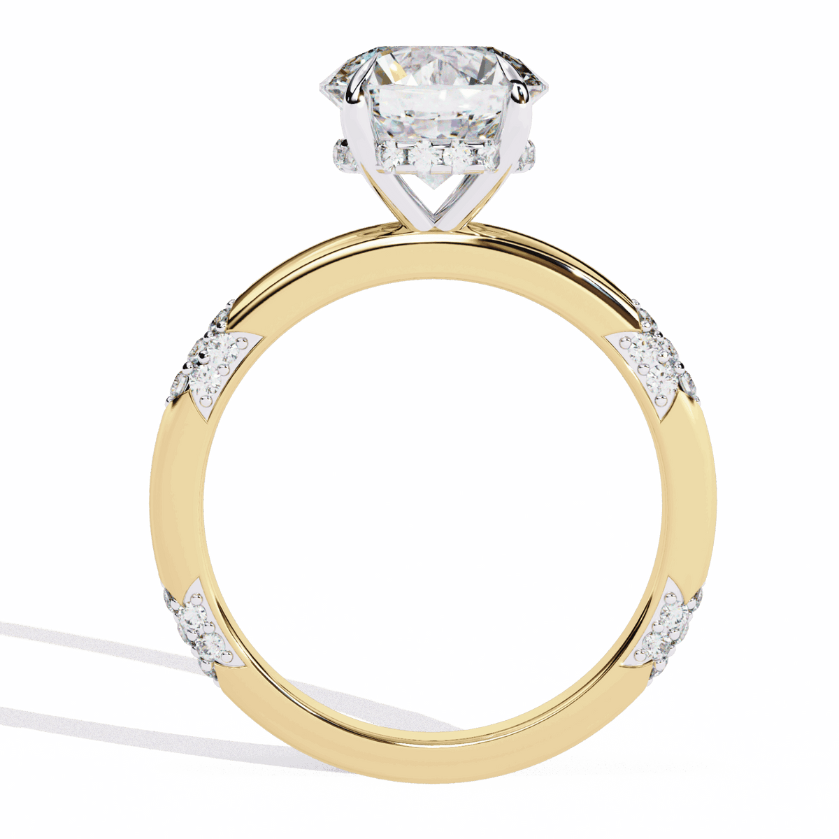 2.75 Carat Round Halo Solitaire Ring in Moissanite | House of Estara