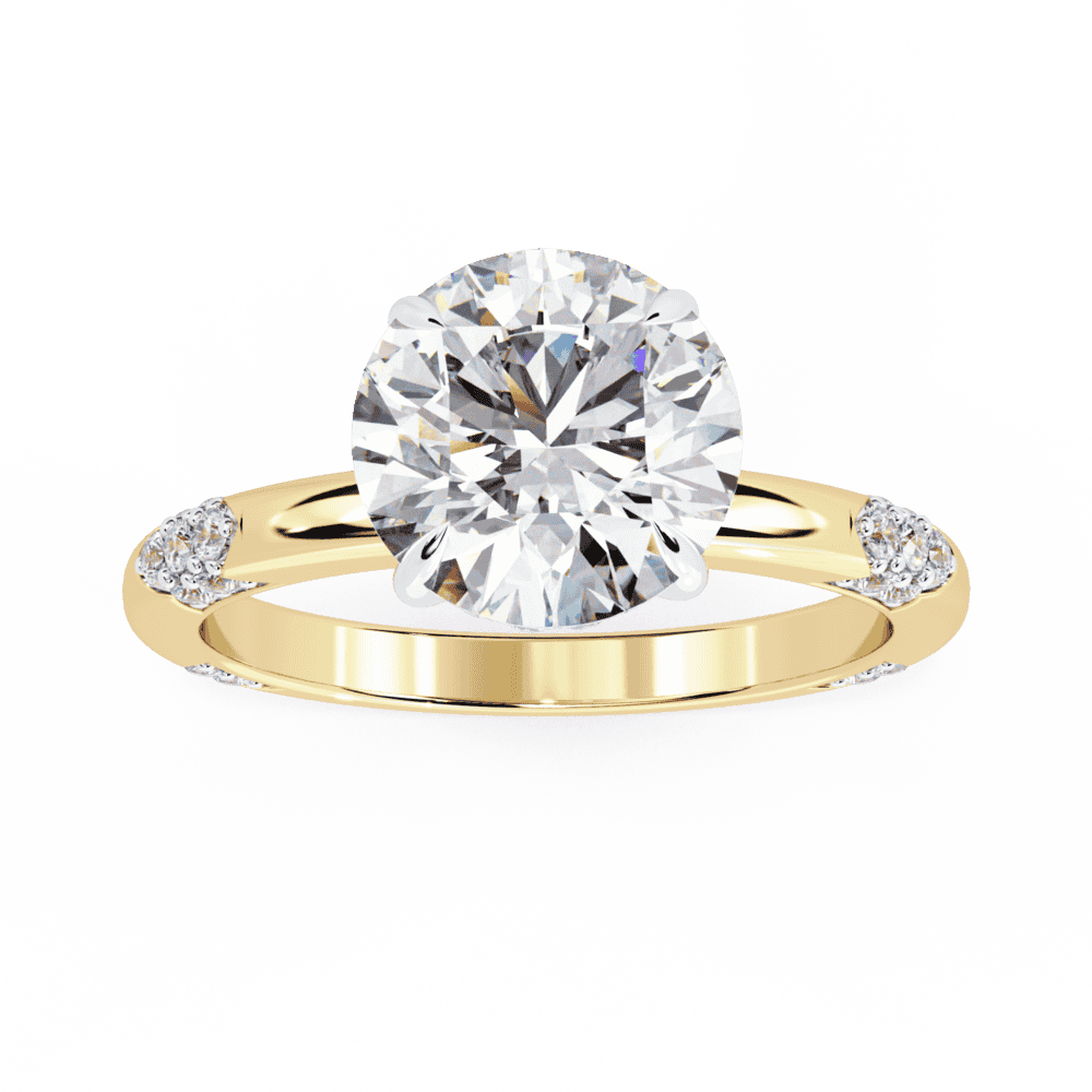 2.75 Carat Round Halo Solitaire Ring in Moissanite | House of Estara