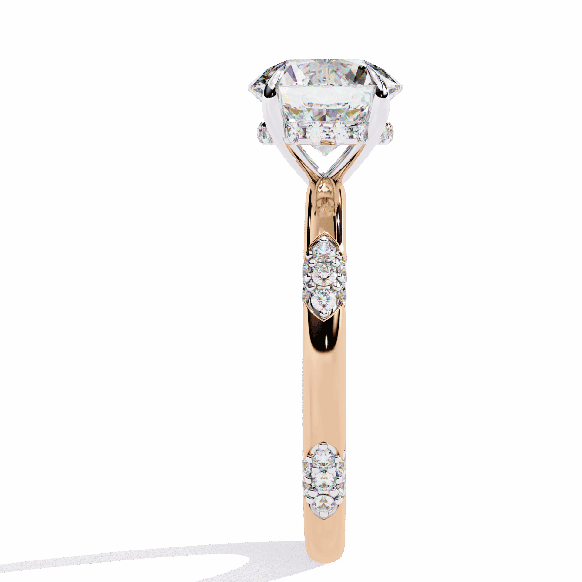 2.75 Carat Round Halo Solitaire Ring in Moissanite | House of Estara