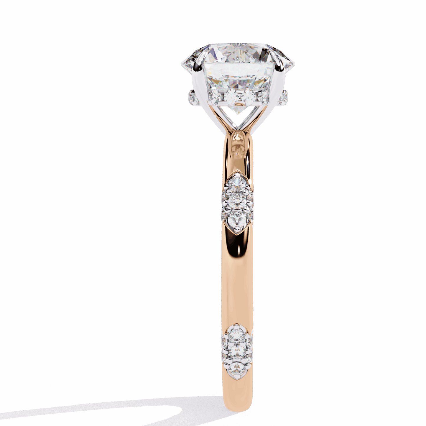2.75 Carat Round Halo Solitaire Ring in Moissanite | House of Estara
